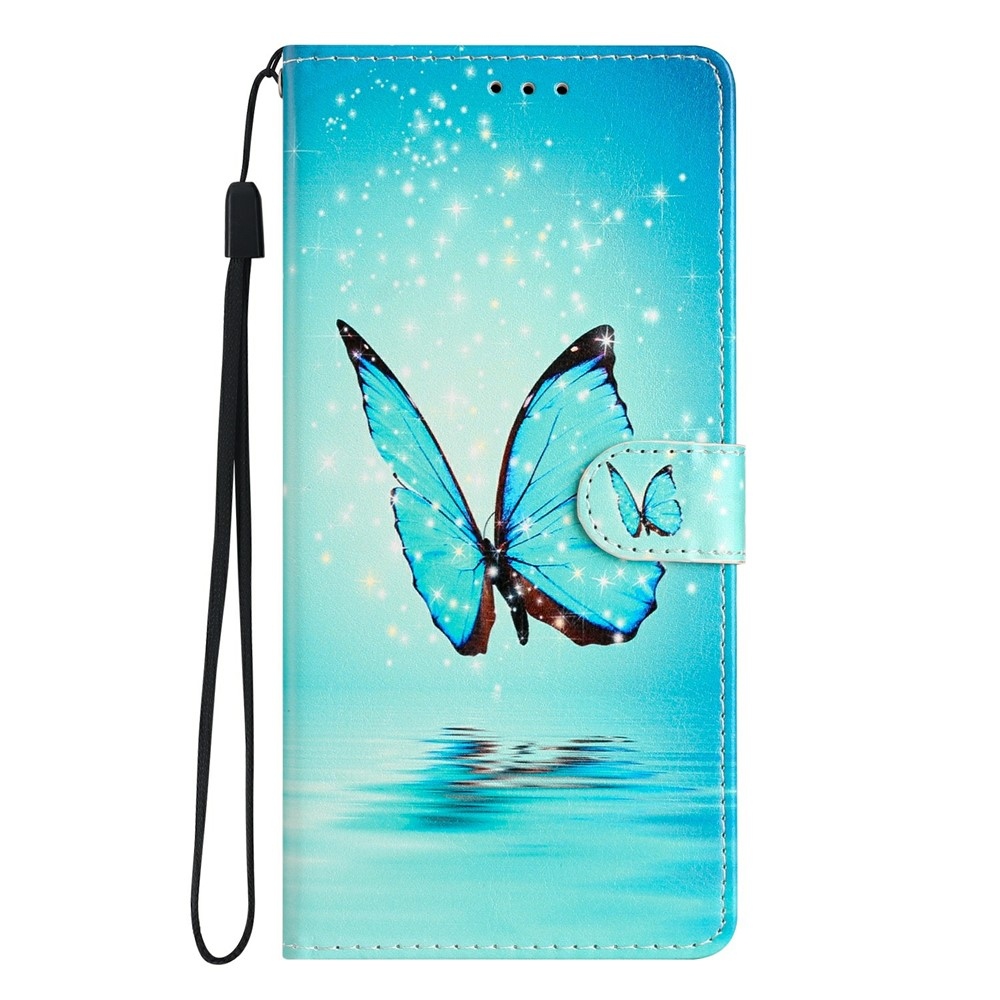 Unique knižkové púzdro na Xiaomi Redmi 15C 4G/5G (173mm) - modrý motýľ