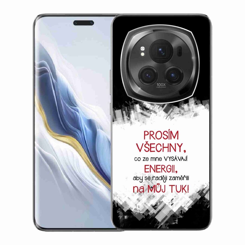 Gélový kryt mmCase na Honor Magic 6 Pro 5G - vtipný text 1 červený
