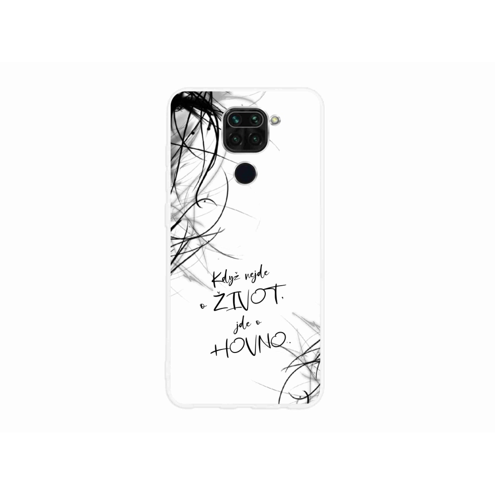 Gélový kryt mmCase na Xiaomi Redmi Note 9 - vtipný text 16 biele pozadie