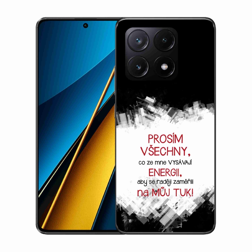 Gélový kryt mmCase na Xiaomi Poco X6 Pro 5G - vtipný text 1 červený