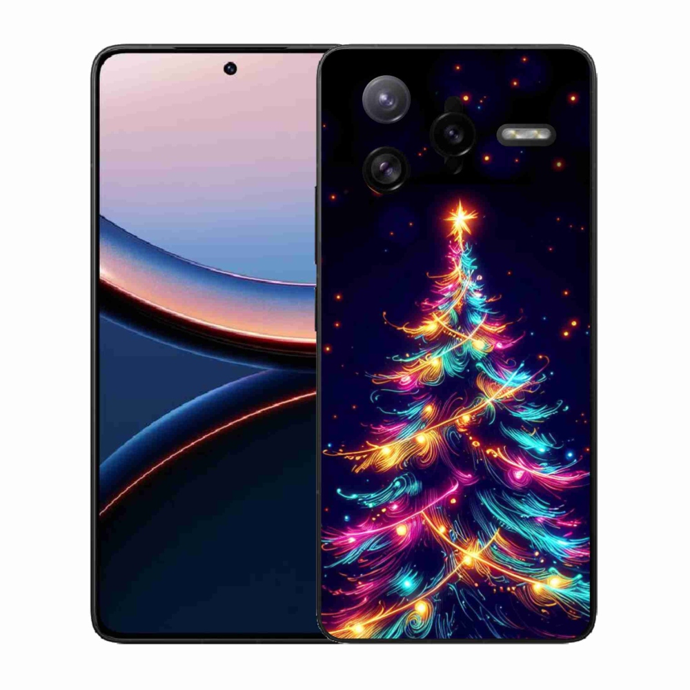 Gélový kryt mmCase na Xiaomi Poco F7 Ultra - neónový vianočný stromček