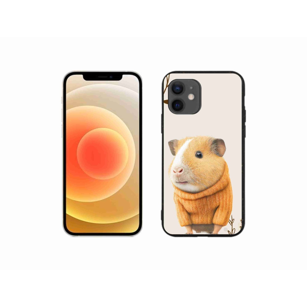 Gélový kryt mmCase na iPhone 12 mini - morča vo svetri