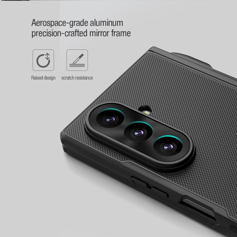 Nillkin Super Frosted FOLD Magnetic Pen Slot – zadný kryt pre Samsung Galaxy Z Fold 8 Ultra, priehľadný, čierny