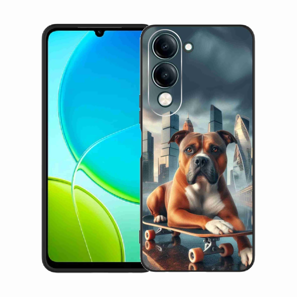 Gélový kryt mmCase na Vivo Y29s 5G - pes na skateboarde