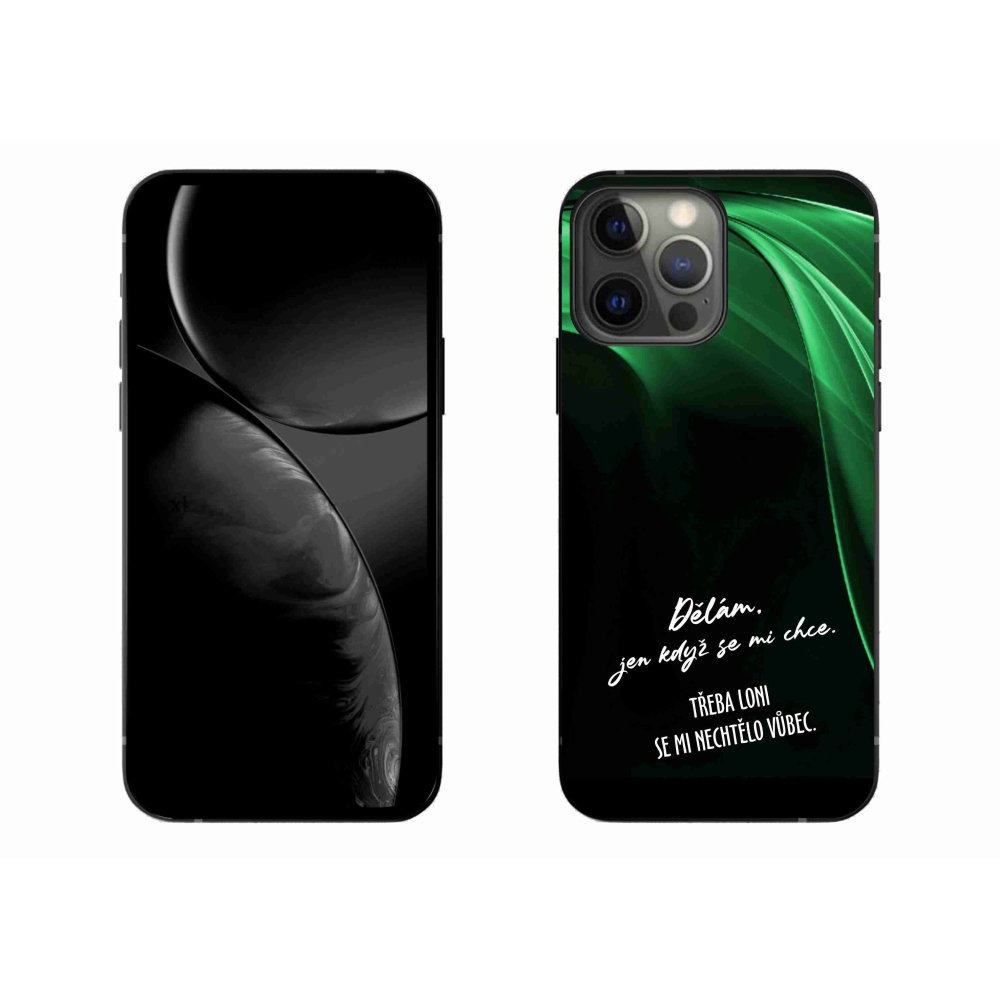 Gélový kryt mmCase na iPhone 13 Pro Max 6.7 - vtipný text 12 čierne pozadie