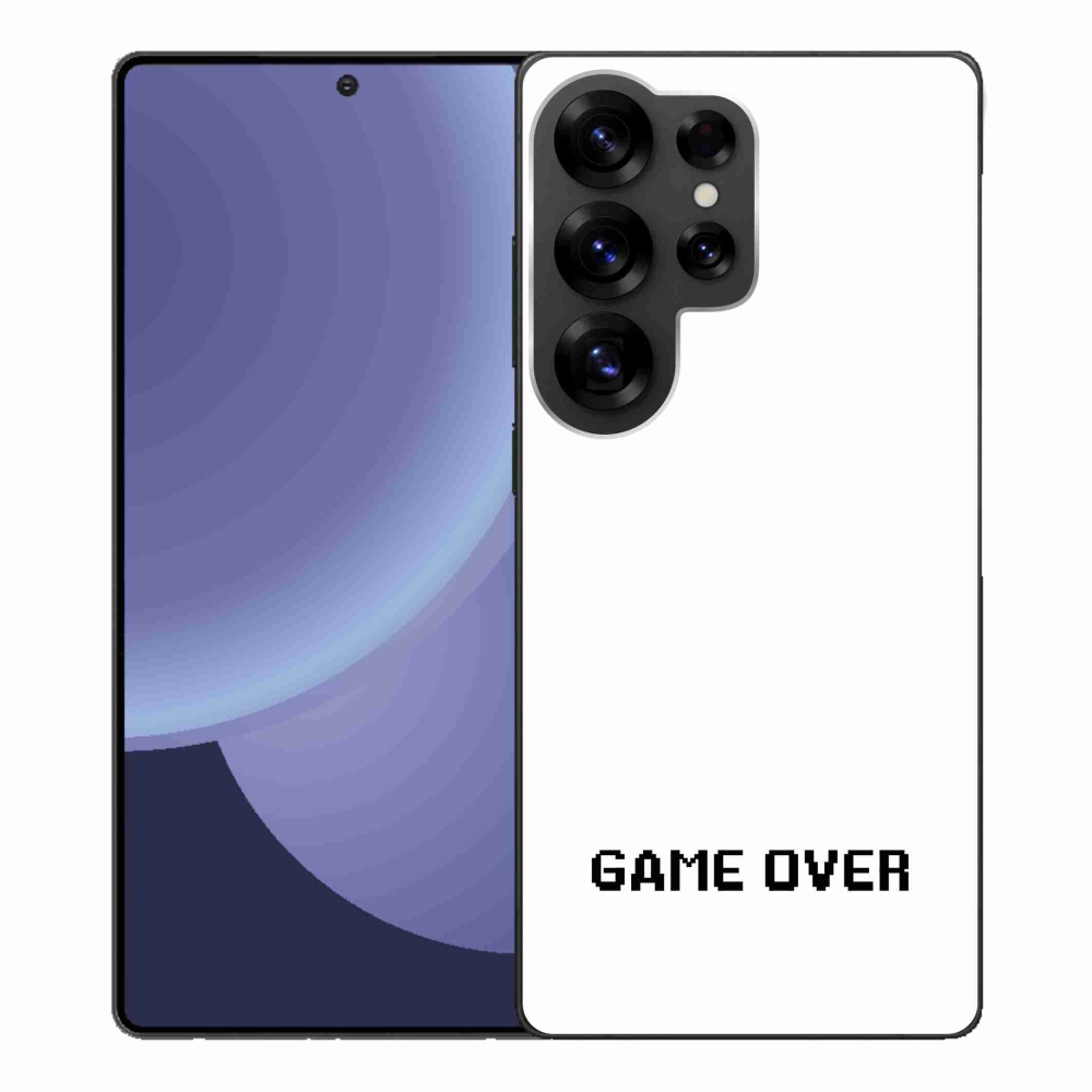 Gélový kryt mmCase na Samsung Galaxy S25 Ultra - game over biele pozadie