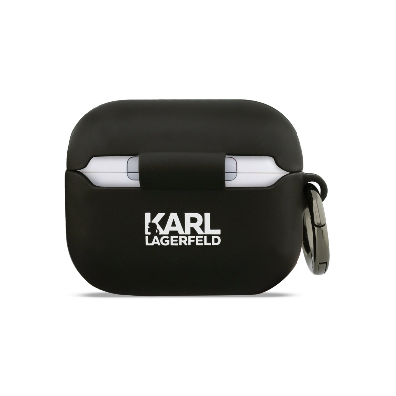 Karl Lagerfeld 3D Logo NFT Karl and Choupette Silikónové Puzdro pre AirPods Pro 3 Black