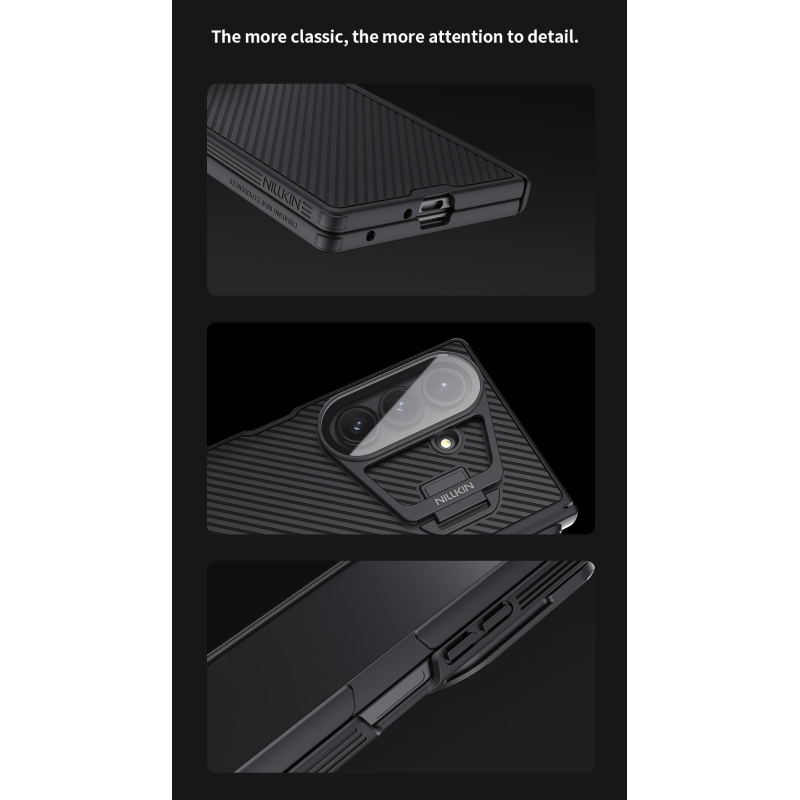 Nillkin CamShield Prop Pen Slot (Transparent Lens) Zadný kryt pre Samsung Galaxy Z Fold 7 Black