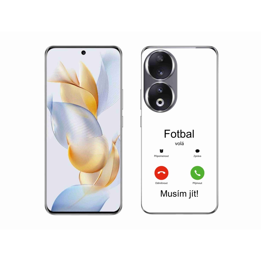 Gélový kryt mmCase na Honor 90 - futbal volá biele pozadie