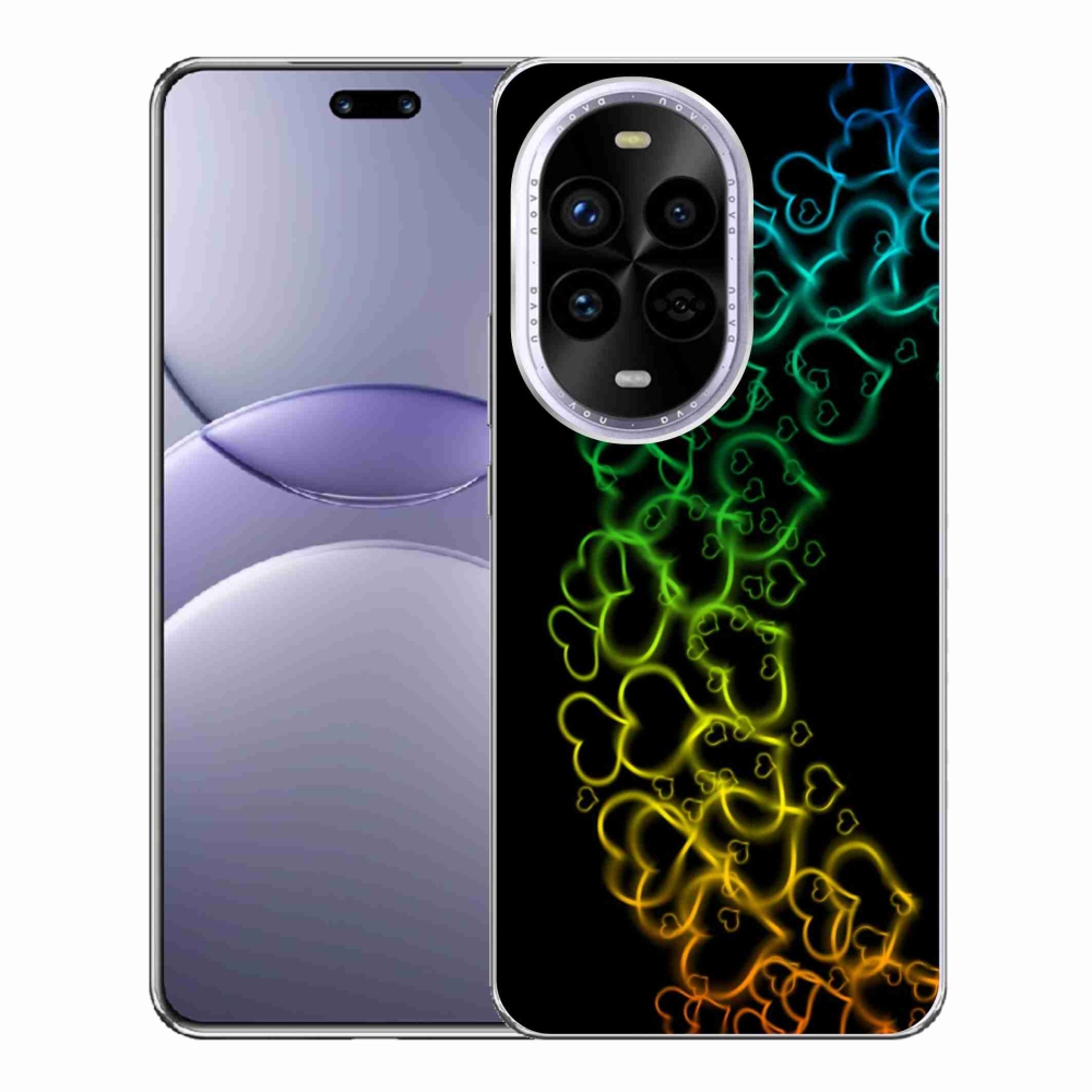 Gélový kryt mmCase na Huawei Nova 13 Pro 5G - farebné srdiečka