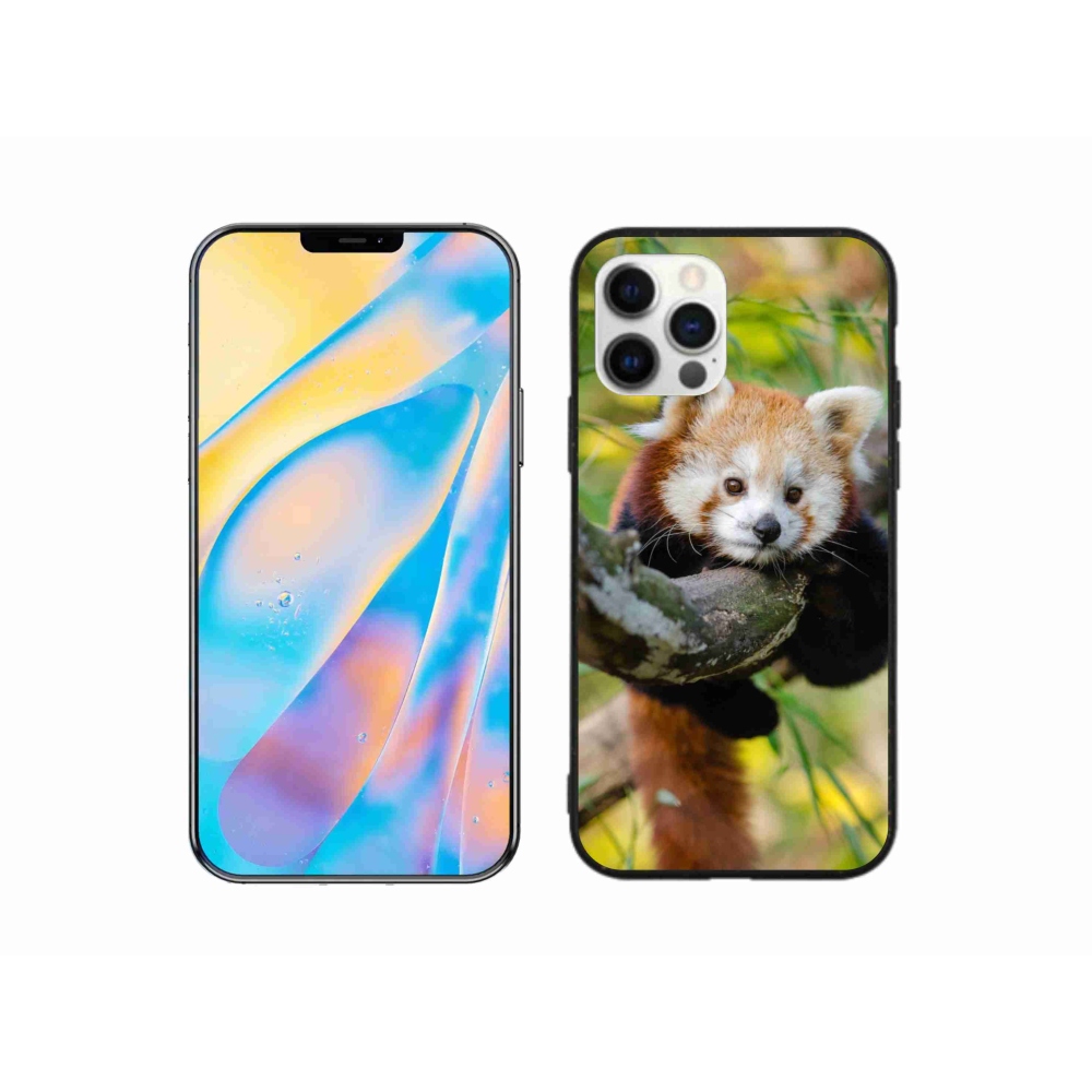 Gélový kryt mmCase na iPhone 12 - panda červená