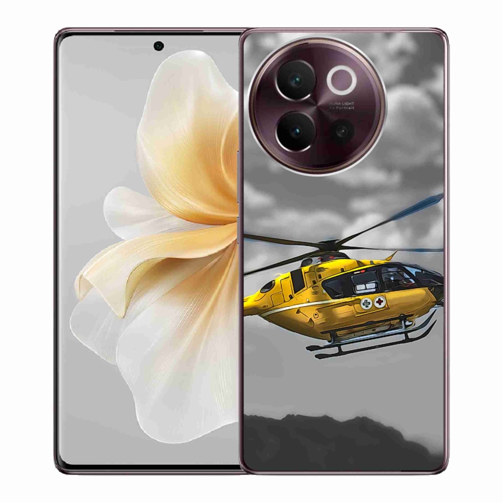 Gélový kryt mmCase na Vivo V40 Lite 5G - žltá helikoptéra