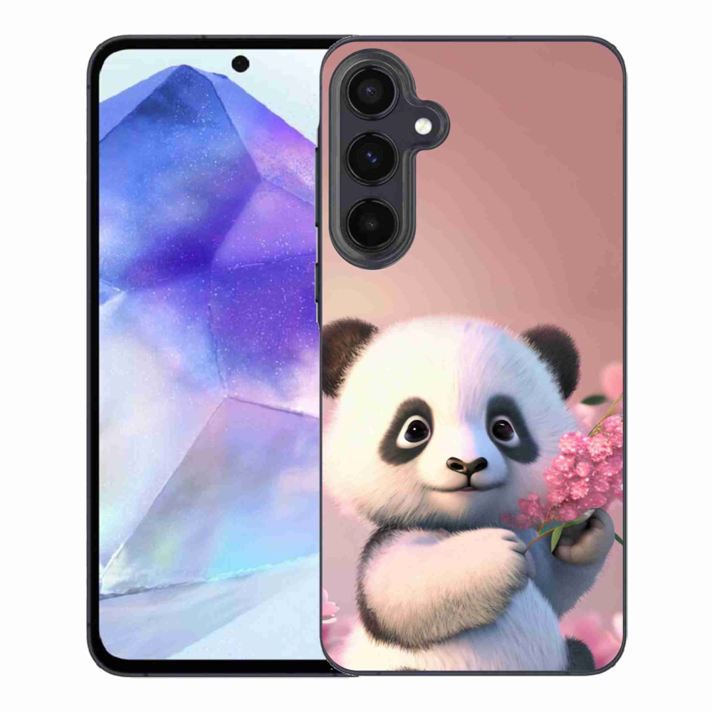 Gélový kryt mmCase na Samsung Galaxy A55 5G - roztomilá panda