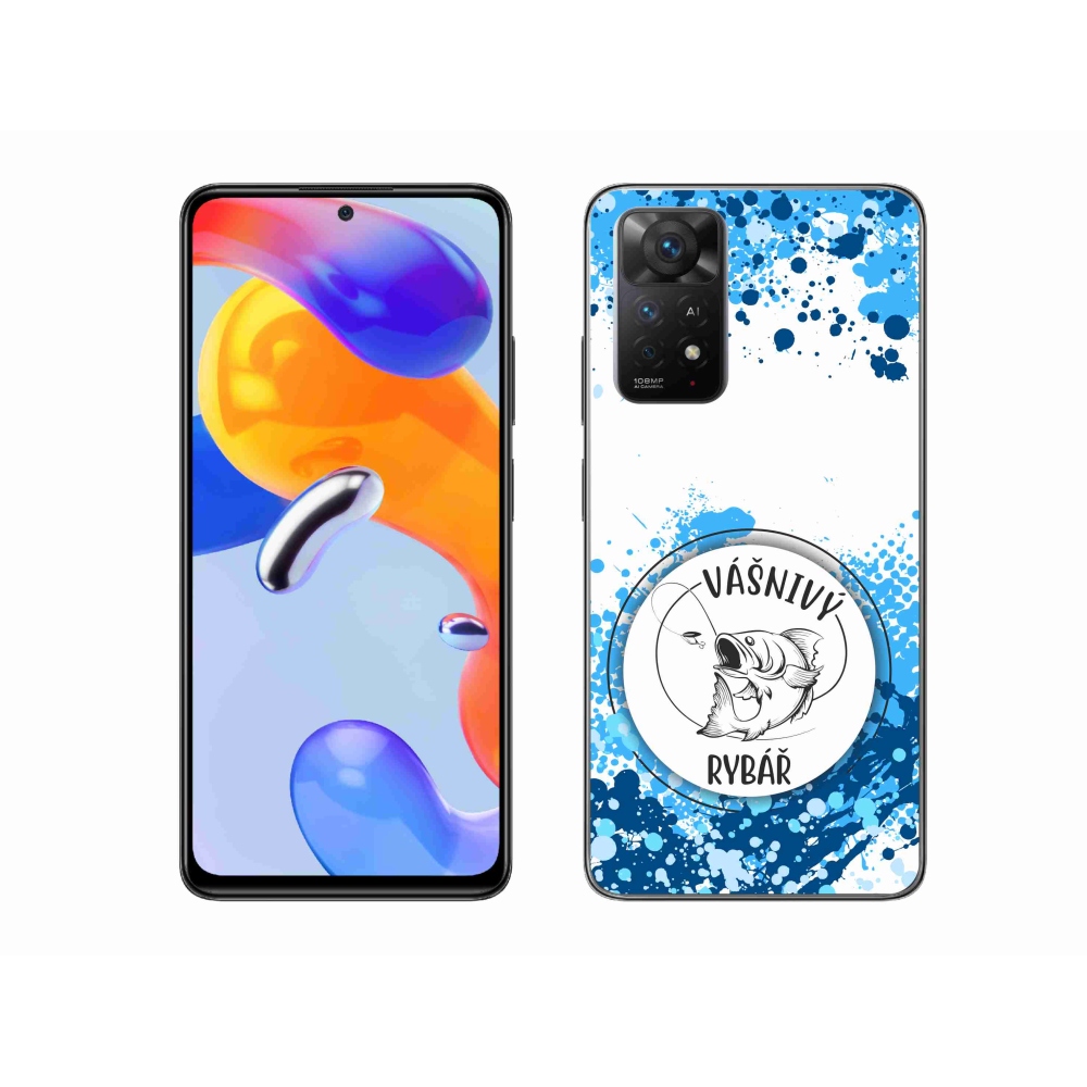 Gélový kryt mmCase na Xiaomi Redmi Note 11 Pro 4G/5G - vášnivý rybár biele pozadie