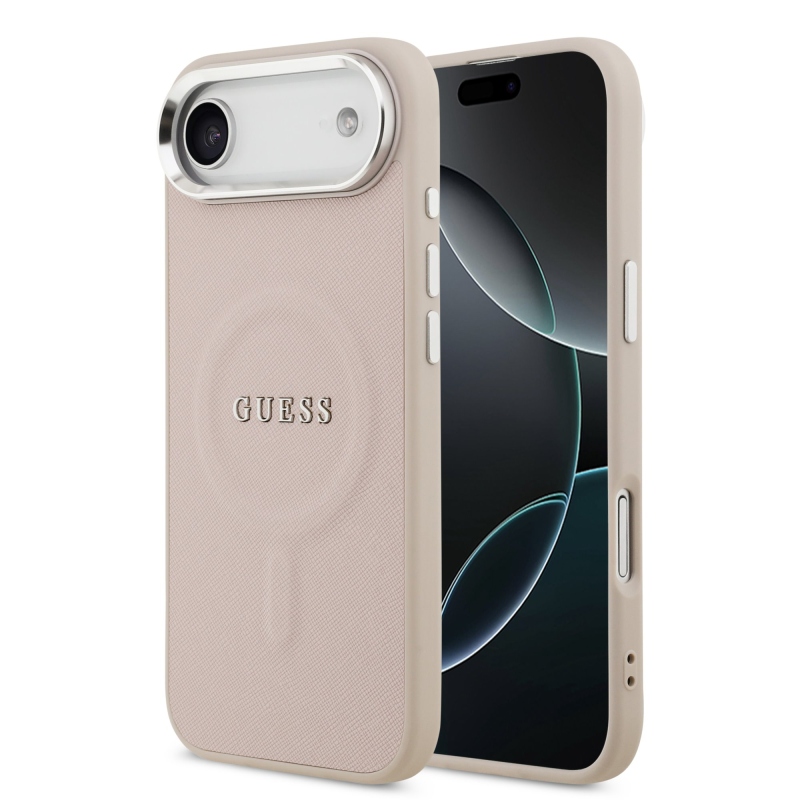 Guess PU Saffiano MagSafe zadný kryt pre iPhone Air Pink