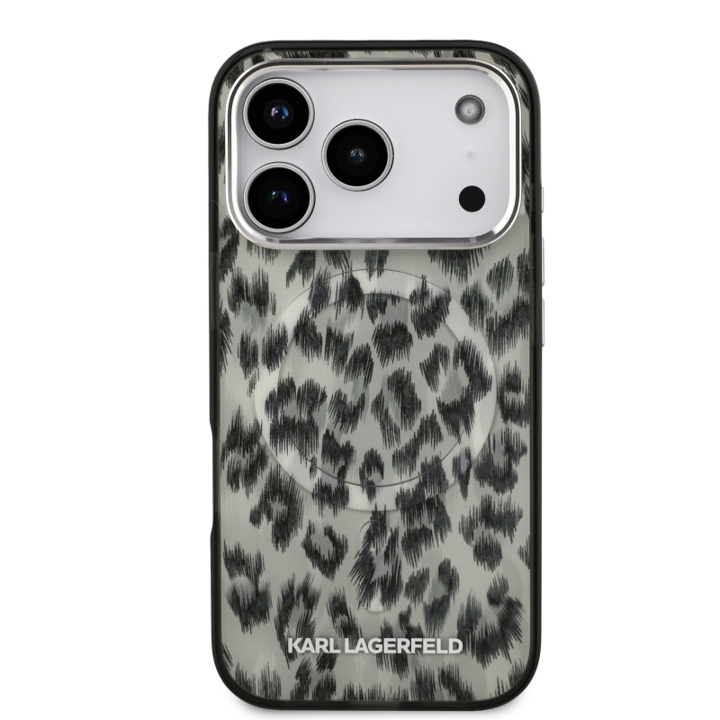 Karl Lagerfeld IML Leopard MagSafe zadný kryt pre iPhone 17 Pro Brown