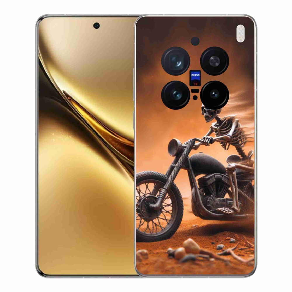 Gélový kryt mmCase na Vivo X200 Pro 5G - kostra na motorke