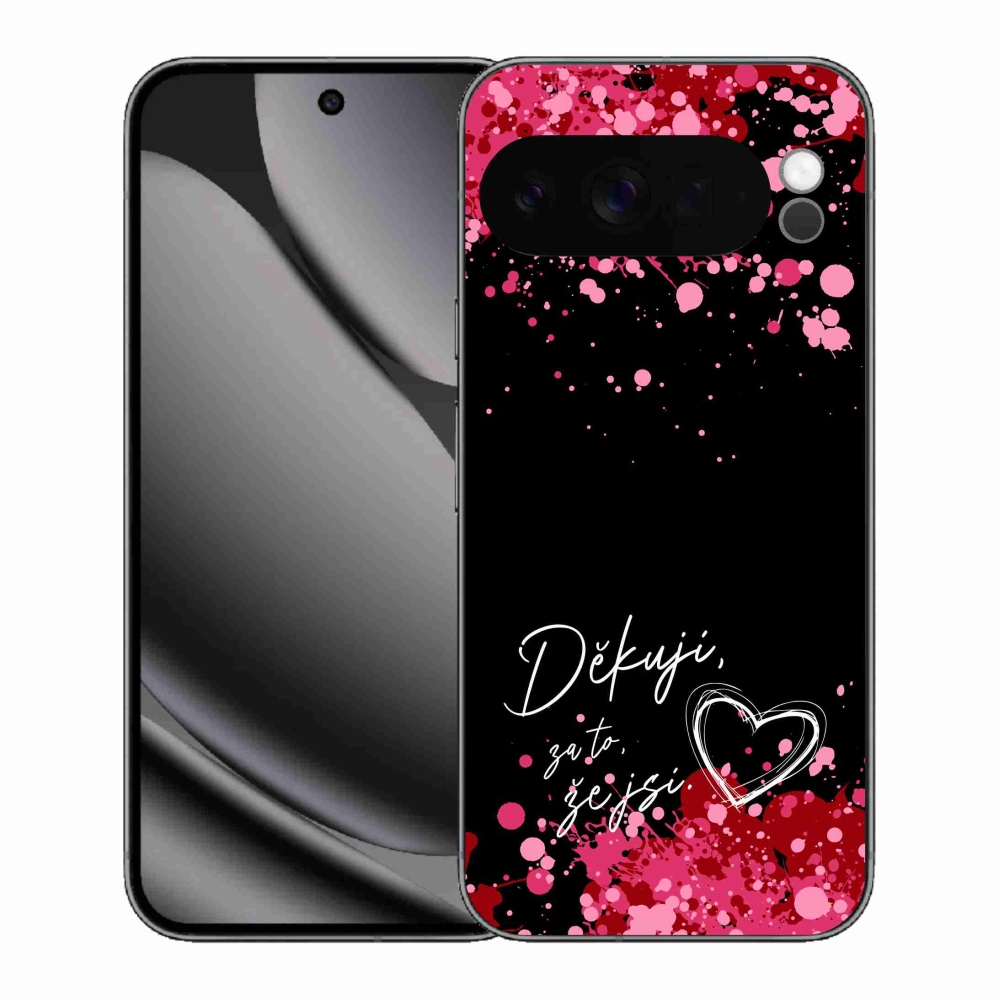 Gélový kryt mmCase na Google Pixel 10 Pro XL - zamilovaný text 2 čierne pozadie
