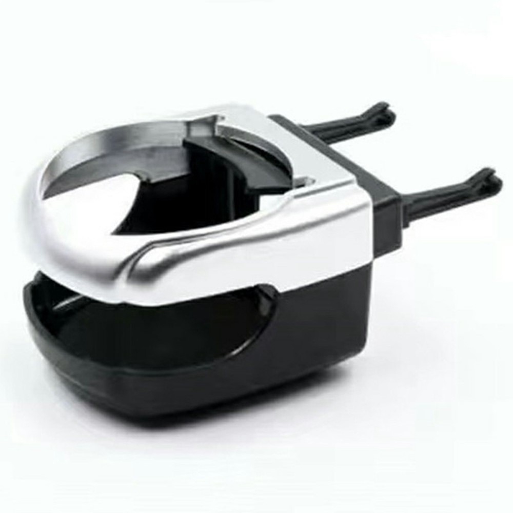 Držiak nápojov do auta na mriežku ventilácie - strieborný