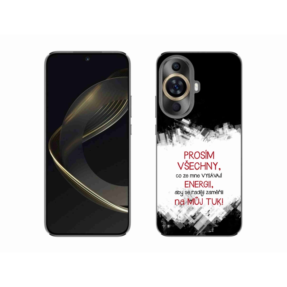 Gélový kryt mmCase na Huawei Nova 11 - vtipný text 1 červený