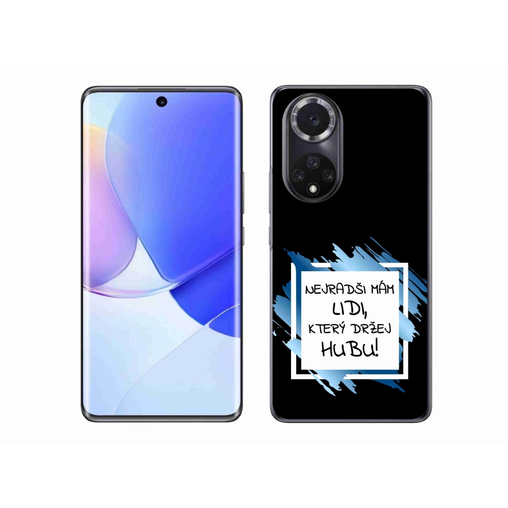 Gélový kryt mmCase na Huawei Nova 9 - vtipný text 7 bieločierne pozadie