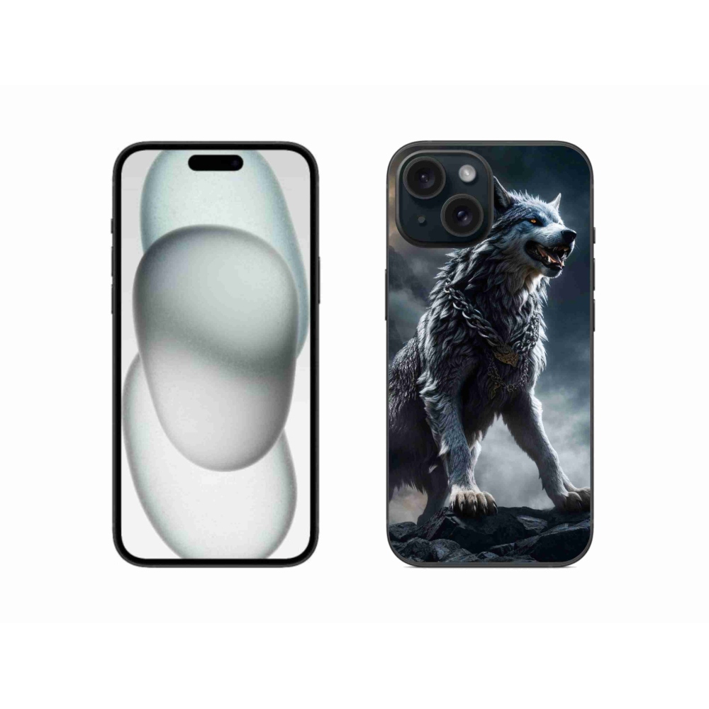 Gélový kryt mmCase na iPhone 15 - vlk 1