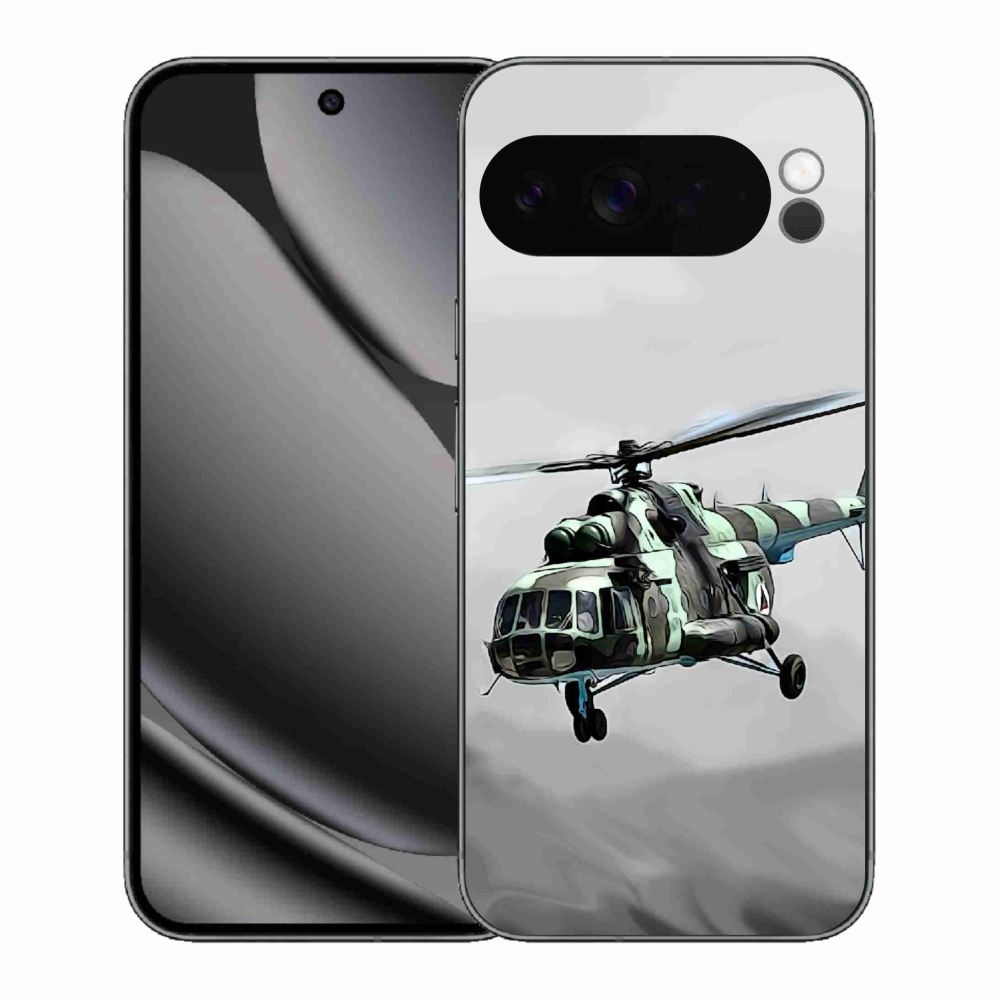 Gélový kryt mmCase na Google Pixel 10 Pro XL - vojenský vrtuľník