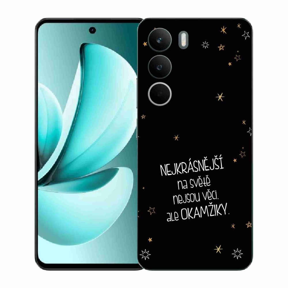 Gélový kryt mmCase na Realme C71 - citát 4 čierne pozadie