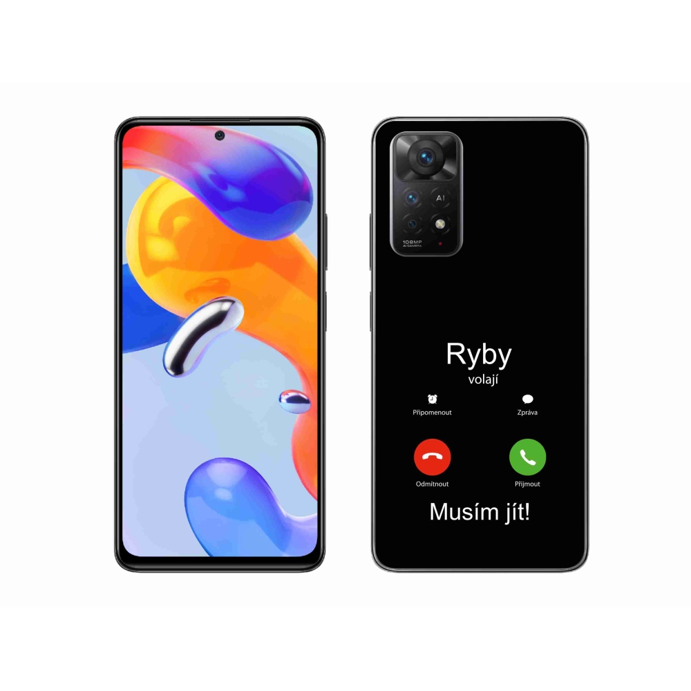 Gélový kryt mmCase na Xiaomi Redmi Note 11 Pro 4G/5G - ryby volajú čierne pozadie