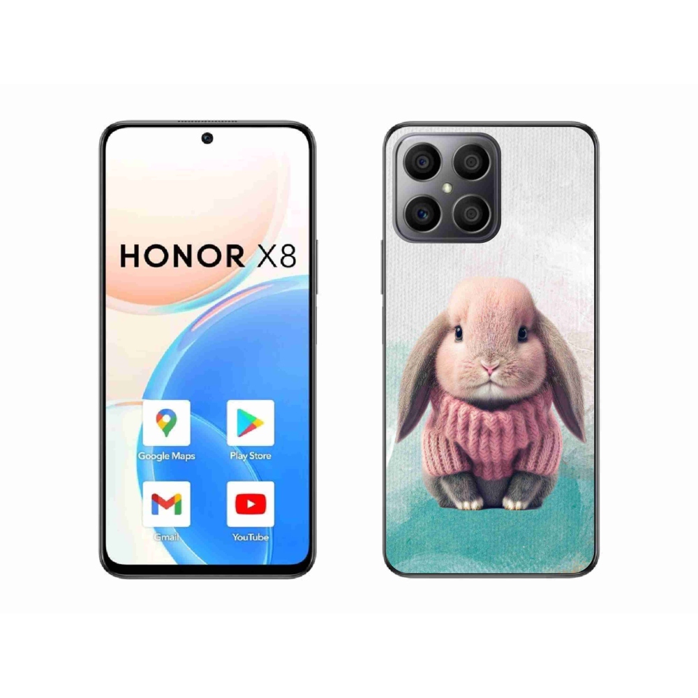 Gélový kryt mmCase na Honor X8 - zajačik vo svetri