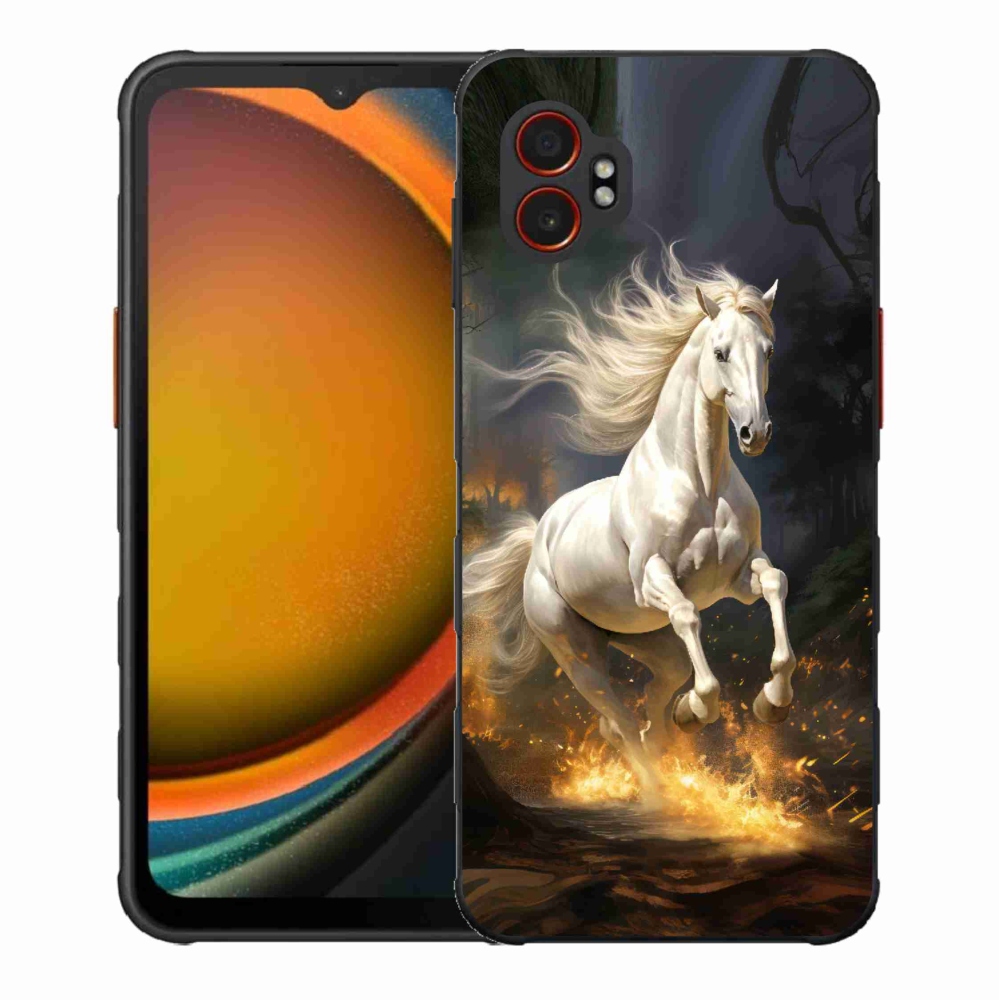 Gélový kryt mmCase na Samsung Galaxy Xcover 7 Pro - biely kôň 2