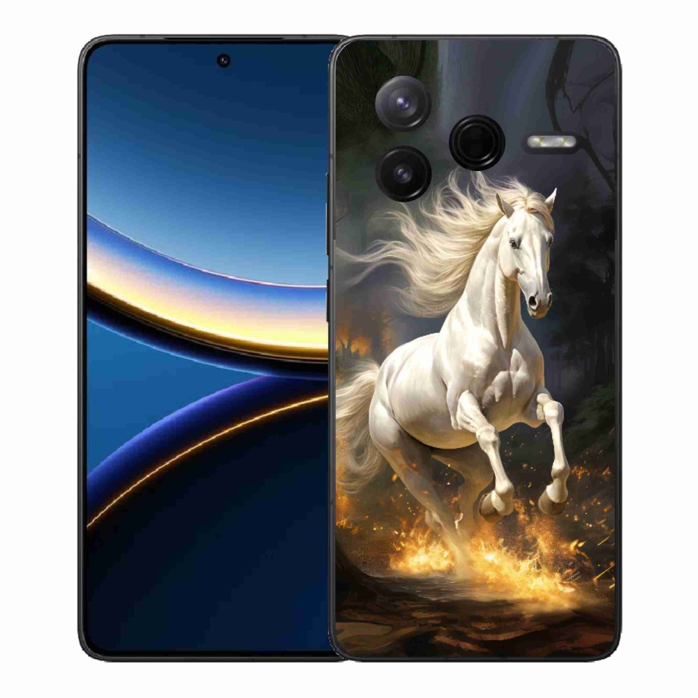 Gélový kryt mmCase na Xiaomi Poco F7 Pro - biely kôň 2