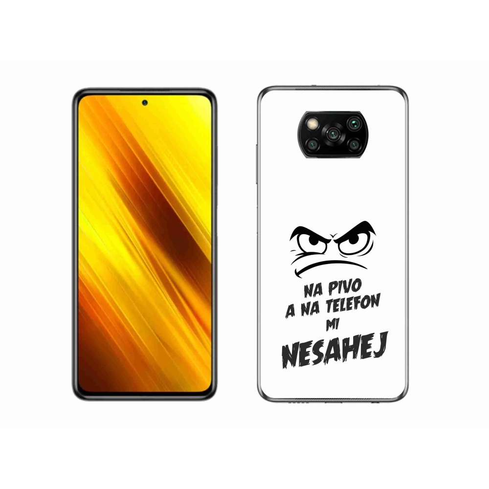 Gélový kryt mmCase na Xiaomi Poco X3 Pro - pivný motív 2 biele pozadie