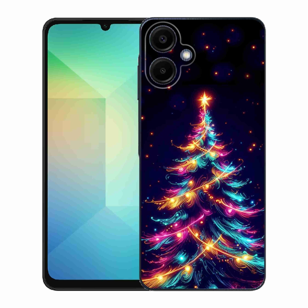 Gélový kryt mmCase na Samsung Galaxy A06 4G - neónový vianočný stromček