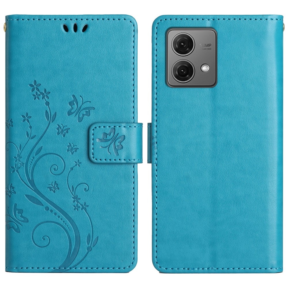 Flowers knižkové púzdro na Motorola Moto G85 5G - modré