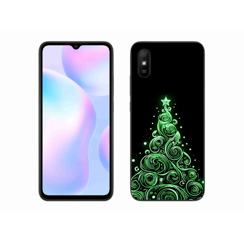 Gélový kryt mmCase na Xiaomi Redmi 9AT - neónový vianočný stromček 3