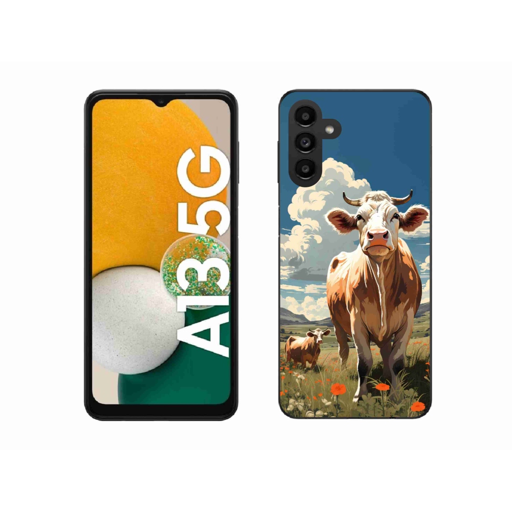 Gélový kryt mmCase na Samsung Galaxy A13 5G - kravy na lúke