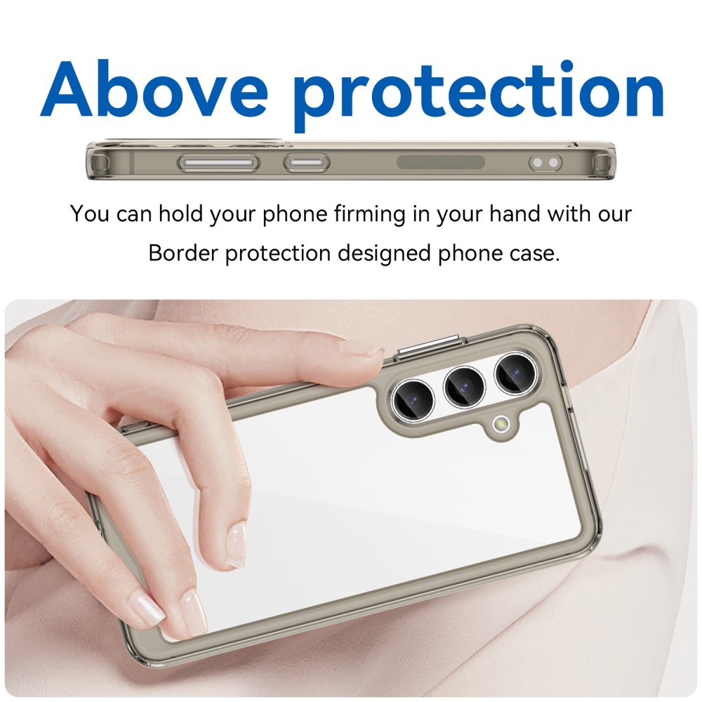 Gélový obal s pevným chrbtom na Samsung Galaxy S24+ - šedý