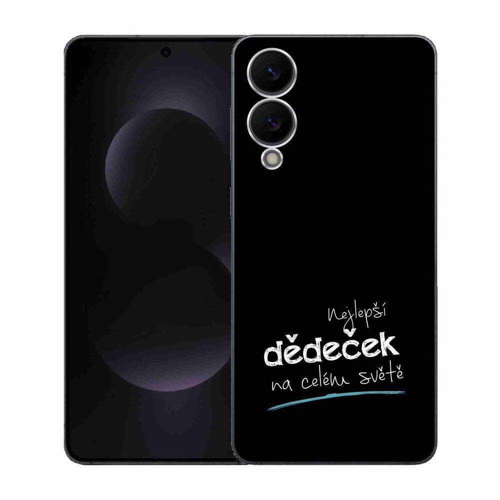 Gélový kryt mmCase na Samsung Galaxy S25 Edge - najlepší starý otec 3 čierne pozadie