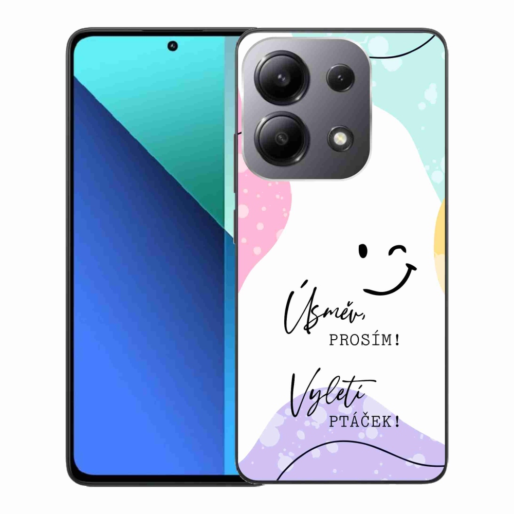 Gélový kryt mmCase na Xiaomi Redmi Note 13 - vtipný text 4 biele pozadie