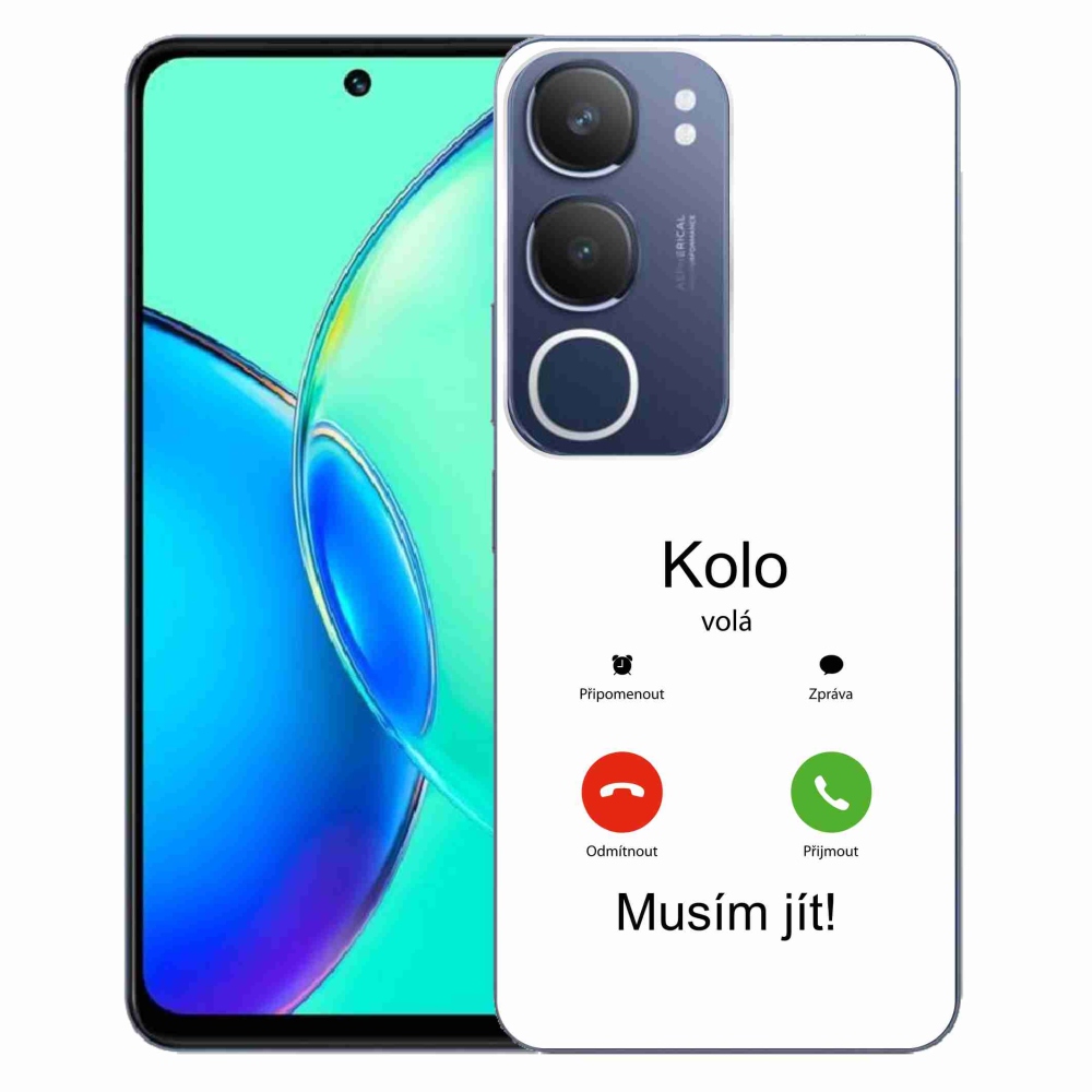 Gélový kryt mmCase na Vivo Y19s - koleso volá biele pozadie