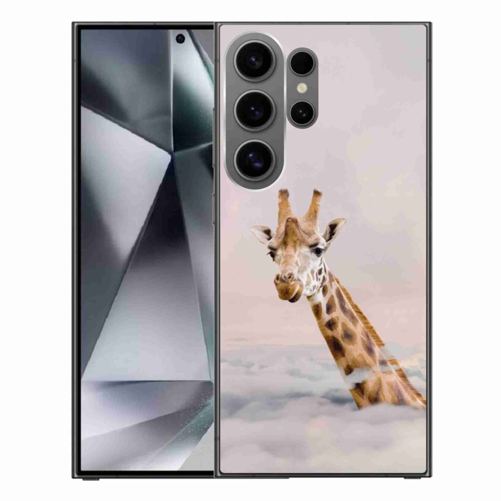 Gélový kryt mmCase na Samsung Galaxy S24 Ultra - žirafa v oblakoch