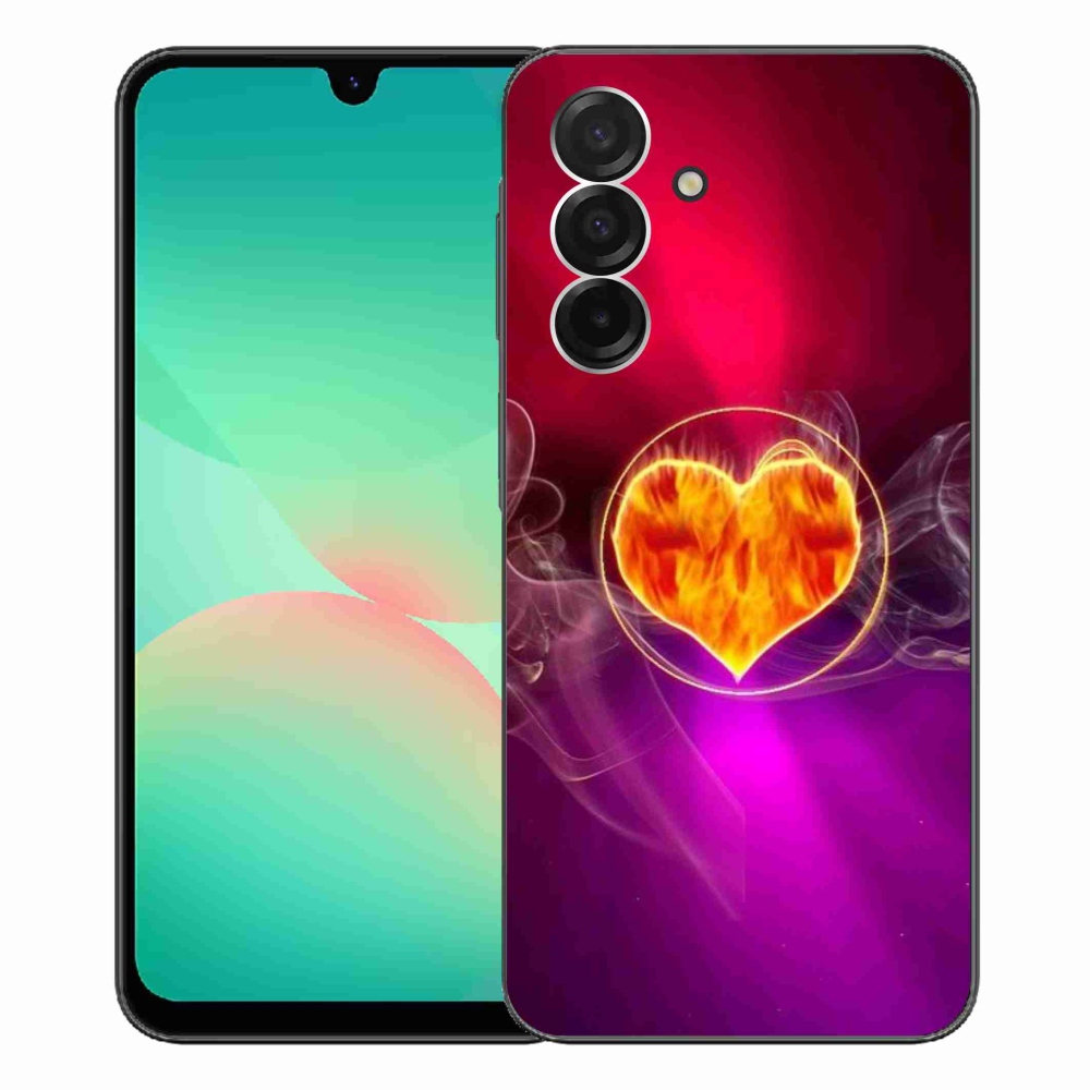 Gélový kryt mmCase na Samsung Galaxy A26 5G - ohnivé srdce