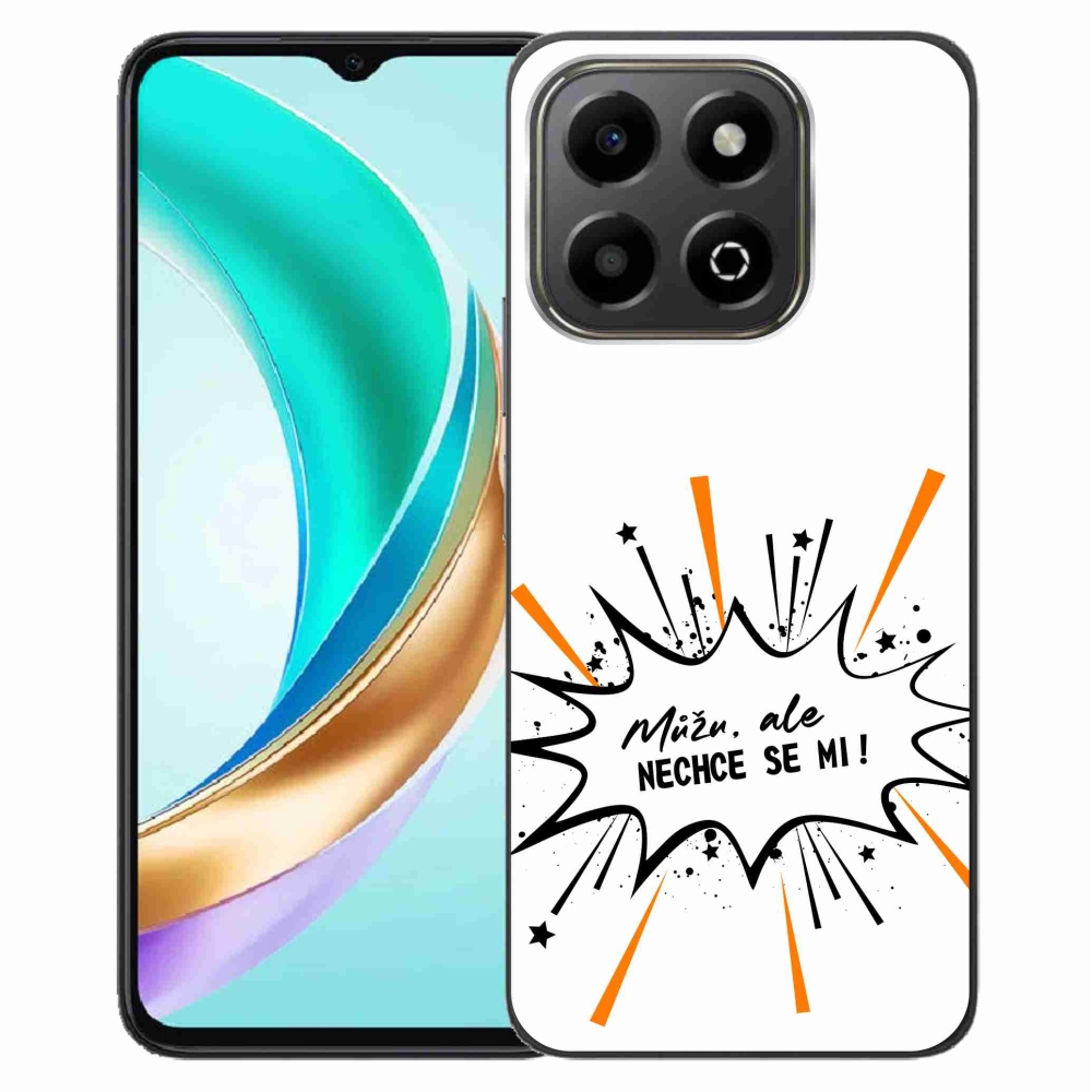 Gélový kryt mmCase na Honor X6b - vtipný text 11 biele pozadie