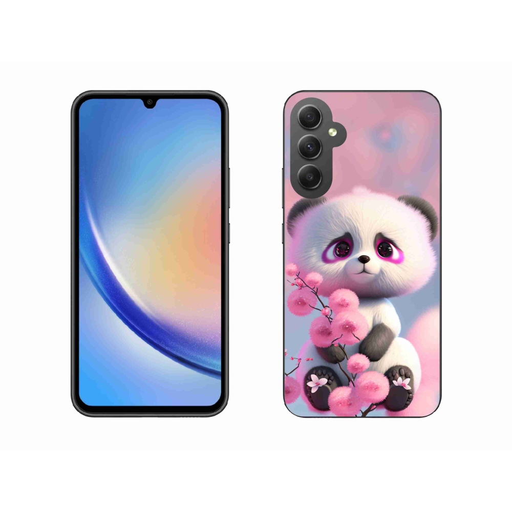 Gélový kryt mmCase na Samsung Galaxy A34 5G - roztomilá panda 1