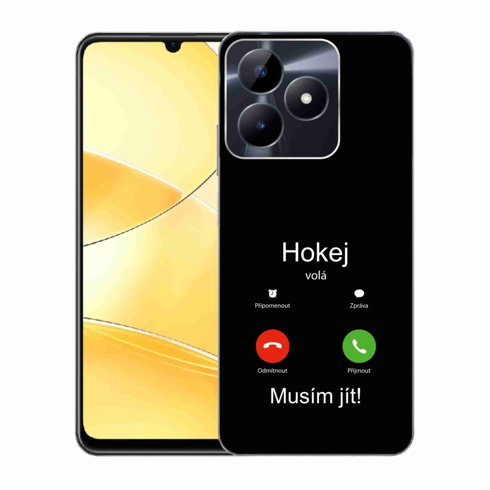 Gélový kryt mmCase na Realme C51/C53 - hokej volá čierne pozadie