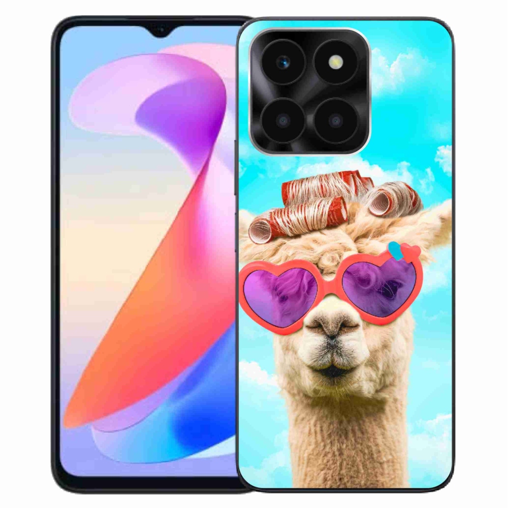 Gélový kryt mmCase na Honor X6a - lama s okuliarmi