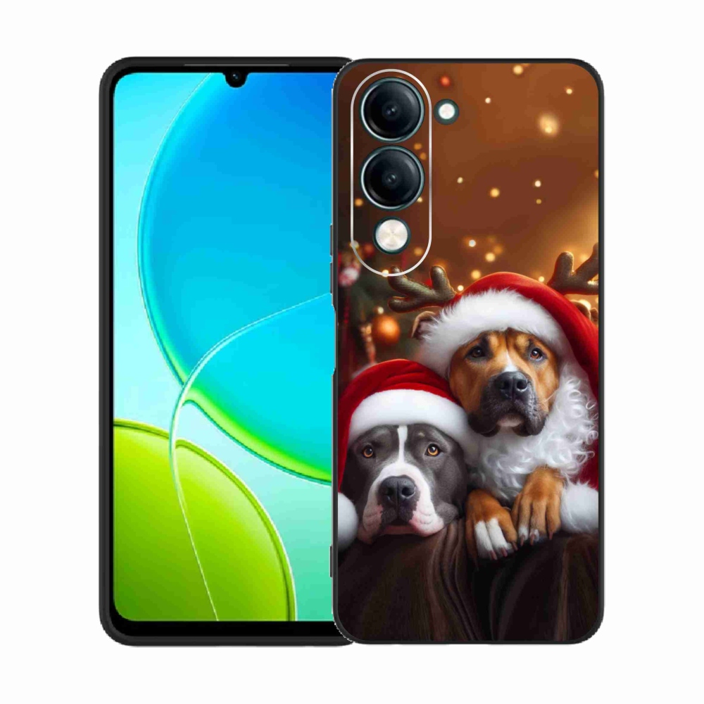 Gélový kryt mmCase na Vivo Y29s 5G - vianočné psy