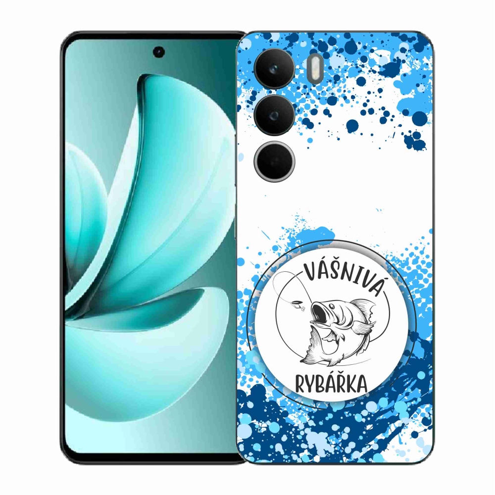 Gélový kryt mmCase na Realme C71 - vášnivá rybárka biele pozadie