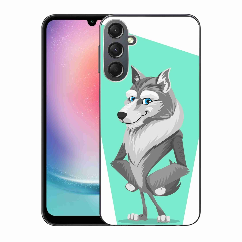 Gélový kryt mmCase na Samsung Galaxy A24 - kreslený vlk